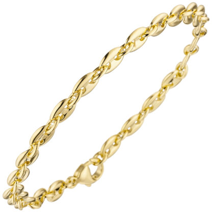 Armband Kaffeebohnen-Design 585 Gelbgold – Bild 2