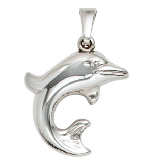 Kinder Anhänger "Delfin" 925 Sterling Silber glänzend