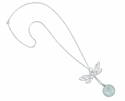 Collier "Libelle" 925 Silber mit Chalcedon – Bild 3