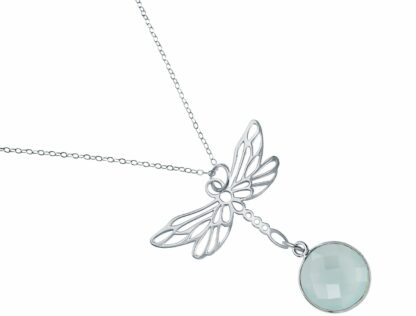 Collier "Libelle" 925 Silber mit Chalcedon – Bild 4