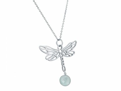 Collier "Libelle" 925 Silber mit Chalcedon – Bild 5
