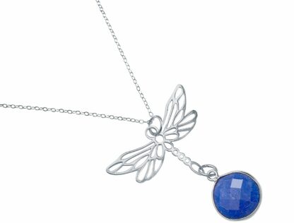 Collier "Libelle" 925 Silber mit Blue Saphir – Bild 4