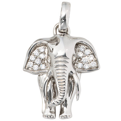 Anhänger "Elefant" 925 Silber mit Zirkonia weiß