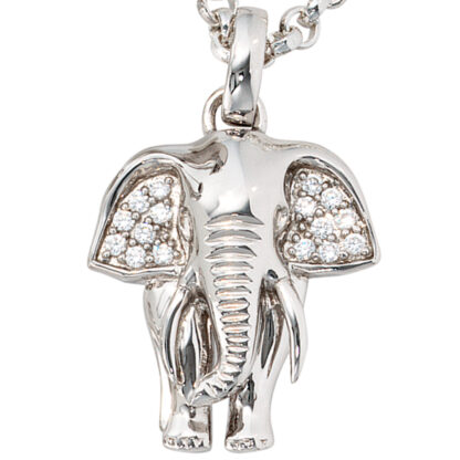 Anhänger "Elefant" 925 Silber mit Zirkonia weiß – Bild 4