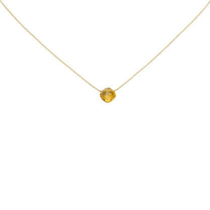 Collier 750 Gelbgold mit Citrin Antik-Design
