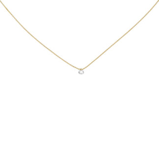 Collier 750 Gelbgold mit Brillant 0,10 ct. Solitär-Stil