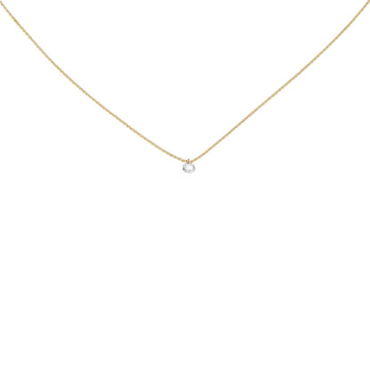 Collier 750 Gelbgold mit Brillant 0,10 ct. Solitär-Stil