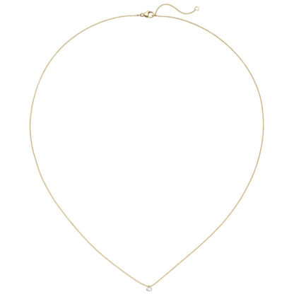 Collier 750 Gelbgold mit Brillant 0,10 ct. Solitär-Stil