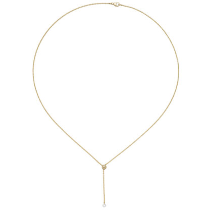 Collier mit Kugel 750 Gelbgold und Brillant 0,10 ct.