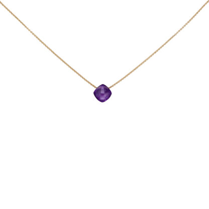 Collier/Ankerkette 750 Rotgold mit Amethyst violett Antik-Design