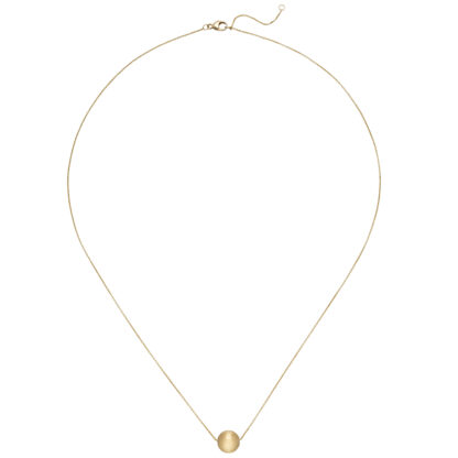 Collier 750 Gelbgold mit Kugel mattiert