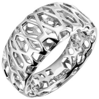 Ring 925 Silber Netz-Optik