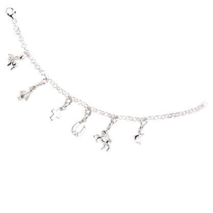 Einhänger/Charm "Hufeisen" 925 Silber mit Zirkonia weiß – Bild 2