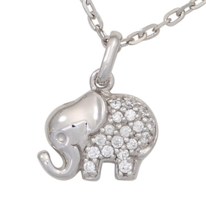 Kinder-Anhänger "Elefant" 925 Silber mit Zirkonia weiß – Bild 4