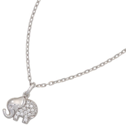Kinder-Anhänger "Elefant" 925 Silber mit Zirkonia weiß – Bild 2