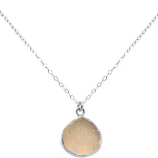 Collier 925 Silber mit Anhänger DRUZY rosé