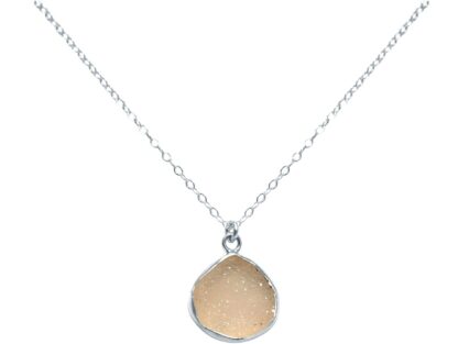 Collier 925 Silber mit Anhänger DRUZY rosé