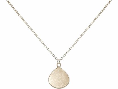 Collier 925 Silber mit Anhänger DRUZY weiß