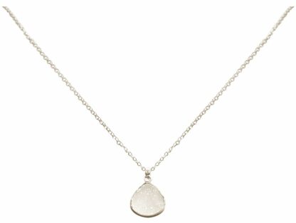 Collier 925 Silber mit Anhänger DRUZY weiß