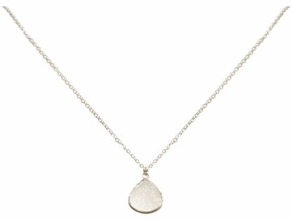 Collier 925 Silber mit Anhänger DRUZY weiß