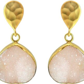 Ohrstecker 925 Silber/vergoldet mit DRUZY rosé Tropfen