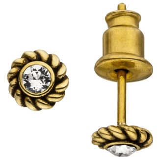 Ohrstecker Edelstahl/PVD 24k Gelbgold mit SWAROVSKI® ELEMENTS