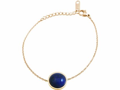 Armband 925 Silber/vergoldet mit Lapis Lazuli Cabochon