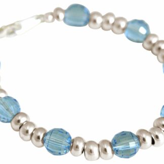 Armband 925 Silber mit SWAROVSKI ELEMENTS hellblau