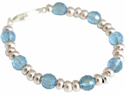 Armband 925 Silber mit SWAROVSKI ELEMENTS hellblau