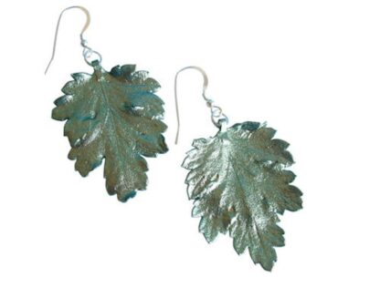 Ohrhaken "Chrysanthem-Blatt" 925 Silber