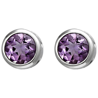 Ohrstecker 925 Silber mit Amethyst violett ca. 6,3 mm