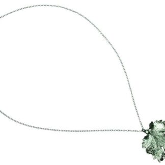 Collier "Chrysanthemenblatt" 925 Silber/grün