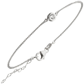 Rundanker-Armband 2-reihig 925 Silber mit Zirkonia weiß