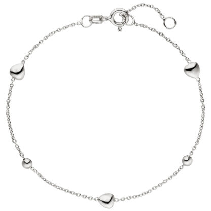 Armband "Kügelchen und Herzchen" 925 Silber