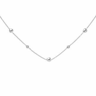 Collier "Kügelchen und Herzchen" 925 Silber