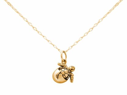 Collier "Baby-Schildkröte" 925 Silber/vergoldet