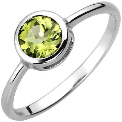 Ring 925 Silber mit Peridot ca. 7,3 mm