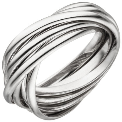 Mehrbahnen-Ring verschlungen 925 Silber