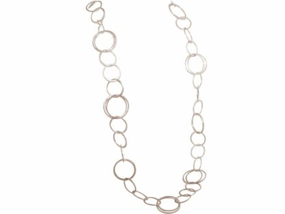 Halskette runde Kettenglieder 925 Silber ca. 90 cm