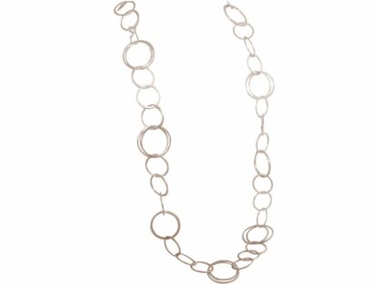 Halskette runde Kettenglieder 925 Silber ca. 90 cm
