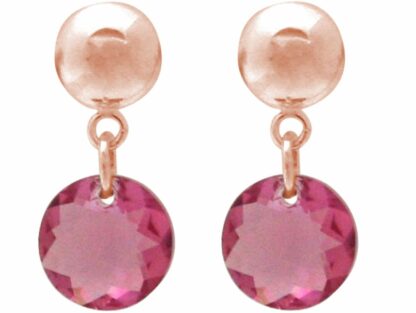 Ohrstecker 925 Silber/rosévergoldet mit SWAROVSKI ELEMENTS rosa