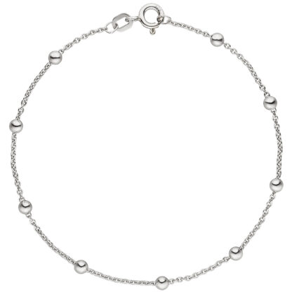 Rundanker-Armband mit Kügelchen 925 Silber ca. 18,5 cm