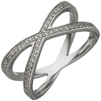 Ring "Casini" 925 Silber mit 49 Zirkonia weiß