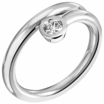 Ring "Twist" 925 Silber mit Zirkonia weiß