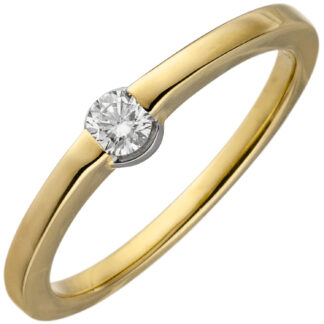 Ring 585 Gelbgold mit Brillant 0,15 ct.