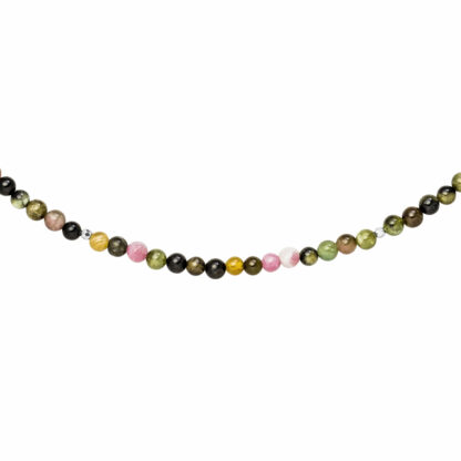 Collier mit Turmalinen multicolor und Hämatinen