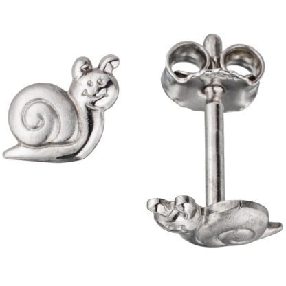 Kinder Ohrstecker "Schnecke" 925 Silber/teilmatt