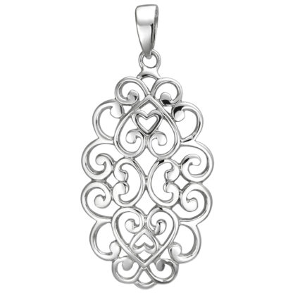 Anhänger 925 Silber mit Herzen-Motiv