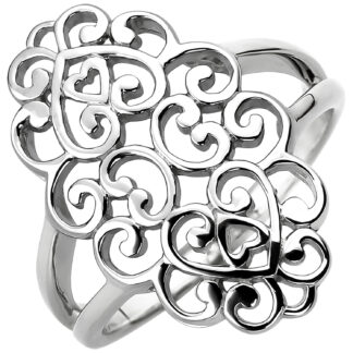 Ring 925 Silber mit Herzen-Motiv