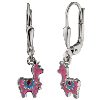 Kinder Boutons "Lama" 925 Silber rosa